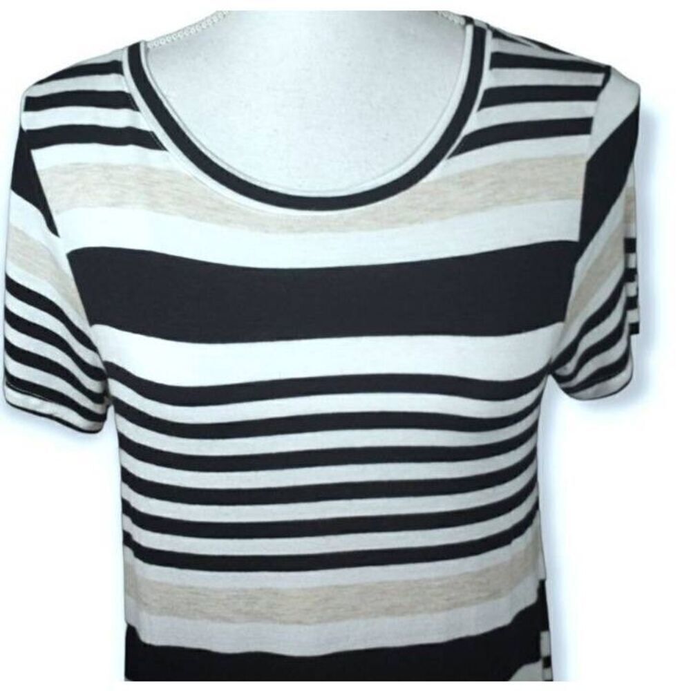 WASABI + MINT GRAY, BLACK, & WHITE STRIPE DRESS SZ.S GUC. - Picture 2 of 6